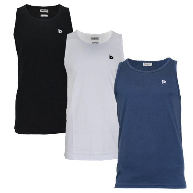 Donnay Heren - 3-Pack - Singlet James - Zwart/Wit/Navy