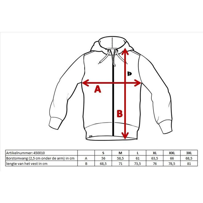 Donnay Heren - Vest met capuchon Bruce - Donkerrood