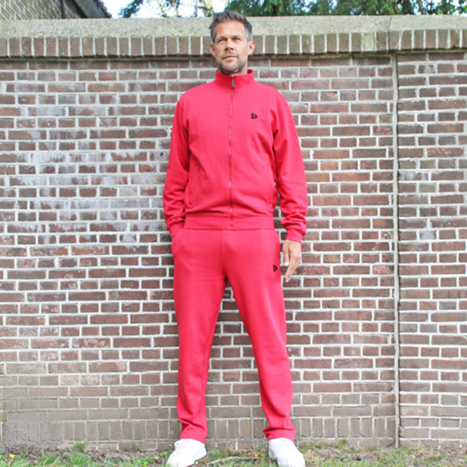 Donnay Heren - Joggingbroek rechte pijp Wess - Donkerrood