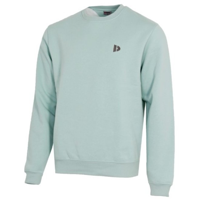 Donnay Heren - Fleece Crew Sweater Dean - Lichtgroen