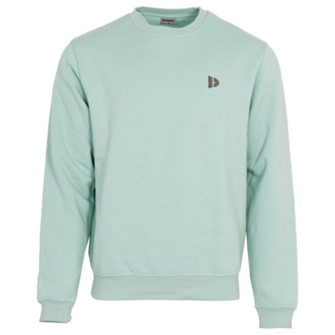 Donnay Heren - Fleece Crew Sweater Dean - Lichtgroen