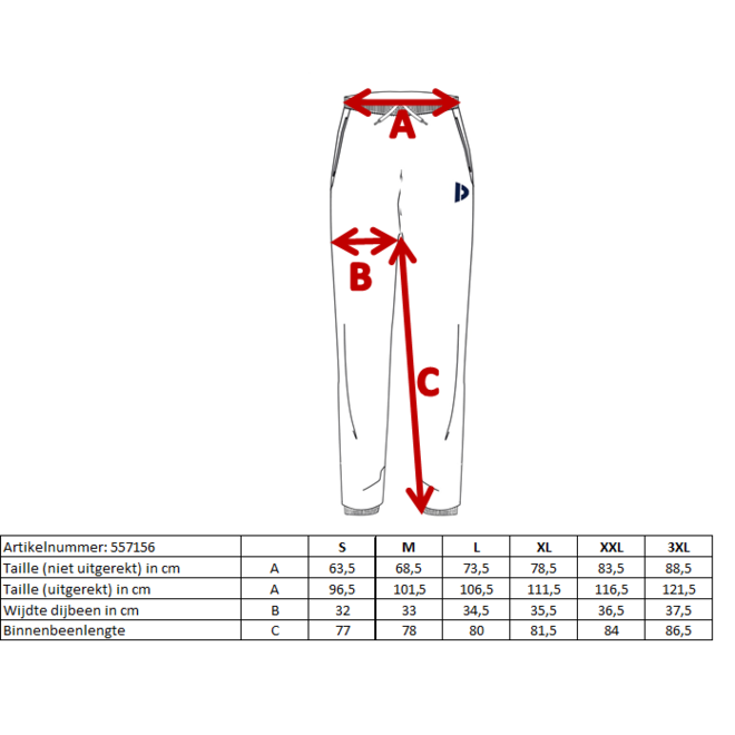 Donnay Heren - Joggingbroek rechte pijp Sky - Blauwgrijs