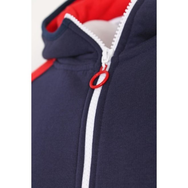 Donnay Heren - Limited Edition - Zipped Hoodie - Navy / Rood