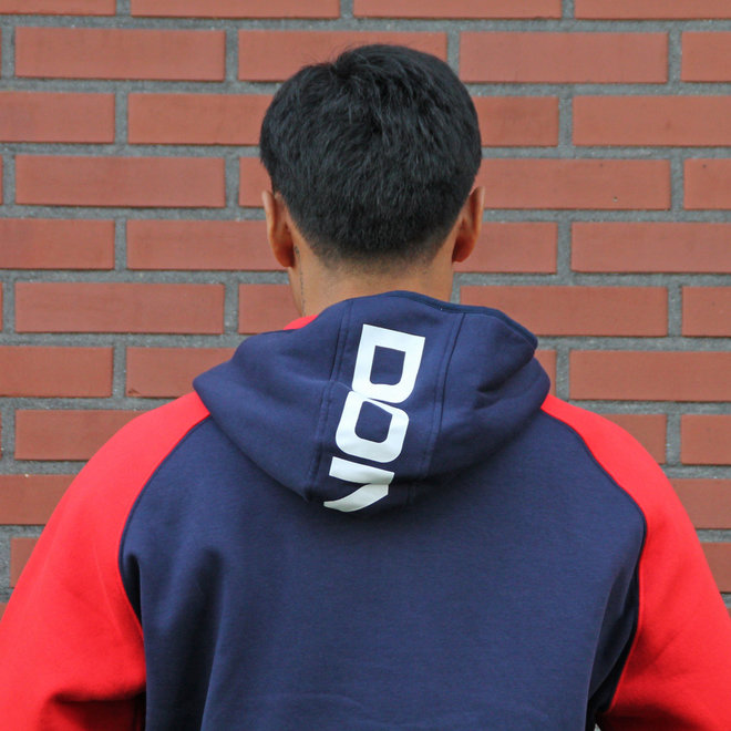 Donnay Heren - Limited Edition - Zipped Hoodie - Navy / Rood