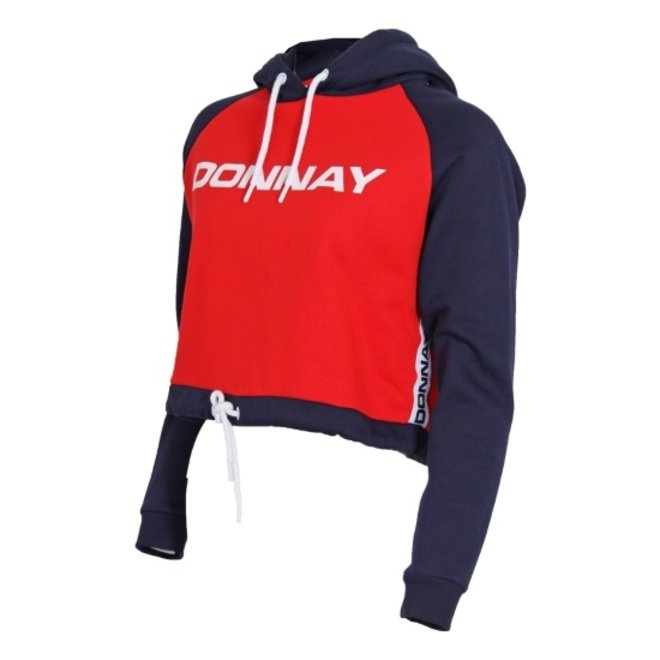 Donnay Dames - Limited Edition - Cropped Hoodie - Navy / Rood