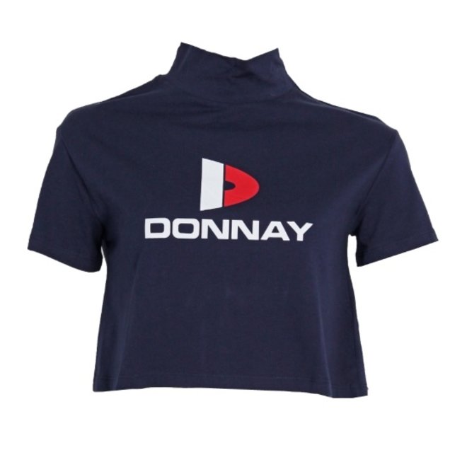 Donnay Dames - Limited Edition - Cropped T-Shirt met hoge kraag - Navy