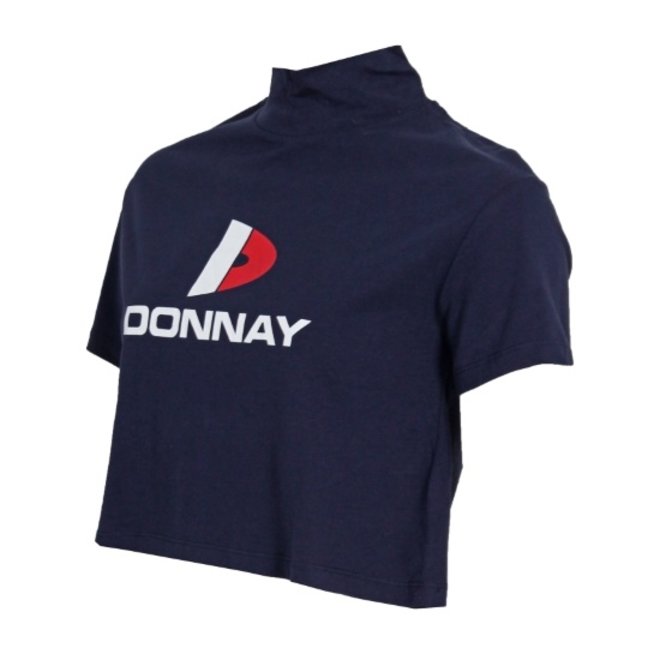 Donnay Dames - Limited Edition - Cropped T-Shirt met hoge kraag - Navy