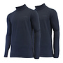 Campri Heren - 2-Pack - Skipully - shirt met col - Navy