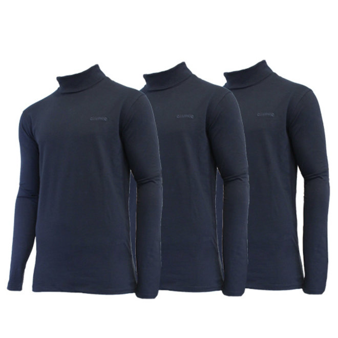 Campri Heren - 3-Pack - Skipully - shirt met col - Navy