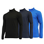 Campri Heren - 3-Pack - Skipully - shirt met col - Zwart/Navy/Cobalt