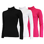 Campri Dames - 3-Pack - Skipully - shirt met col - Zwart/Wit/Roze