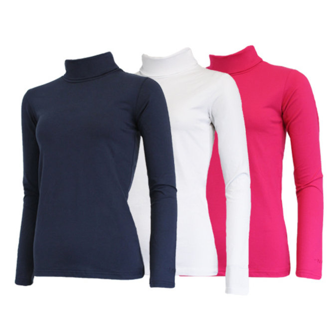 Campri Dames - 3-Pack - Skipully - shirt met col - Navy/Wit/Roze