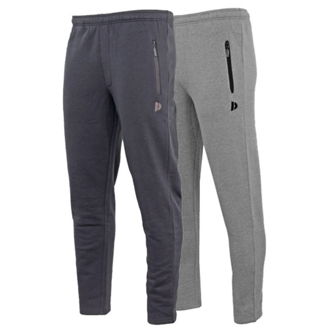 Donnay Heren - 2-Pack - Joggingbroek rechte pijp Sky - Navy & Zilvergrijs