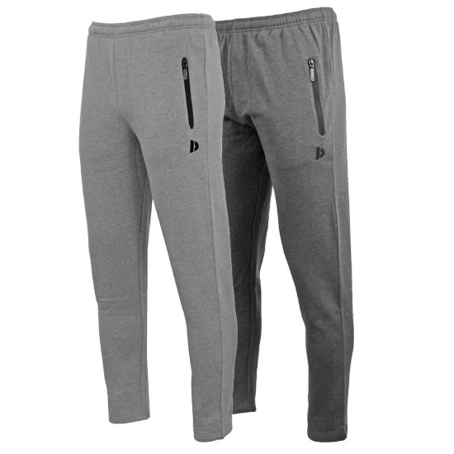 Donnay Heren - 2-Pack - Joggingbroek rechte pijp Sky - Zilvergrijs & Donkergrijs