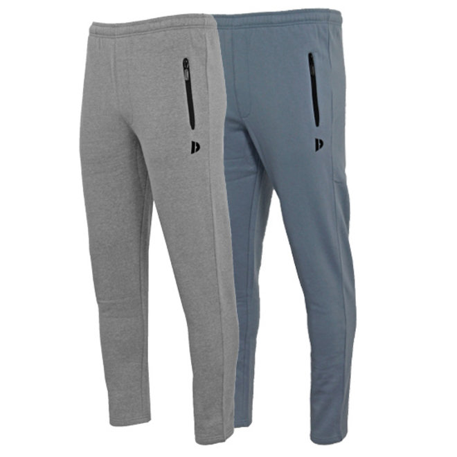 Donnay Heren - 2-Pack - Joggingbroek rechte pijp Sky - Zilvergrijs & Blauwgrijs