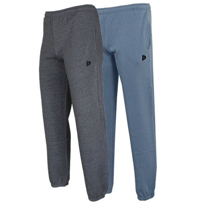 Donnay Heren - 2-Pack - Joggingbroek Alec - Donkergrijs & Blauwgrijs