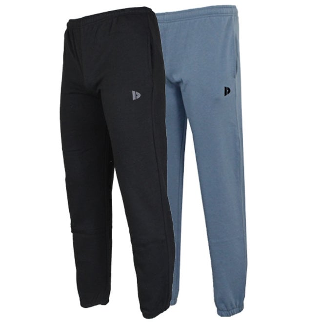 Donnay Heren - 2-Pack - Joggingbroek Alec - Zwart & Blauwgrijs