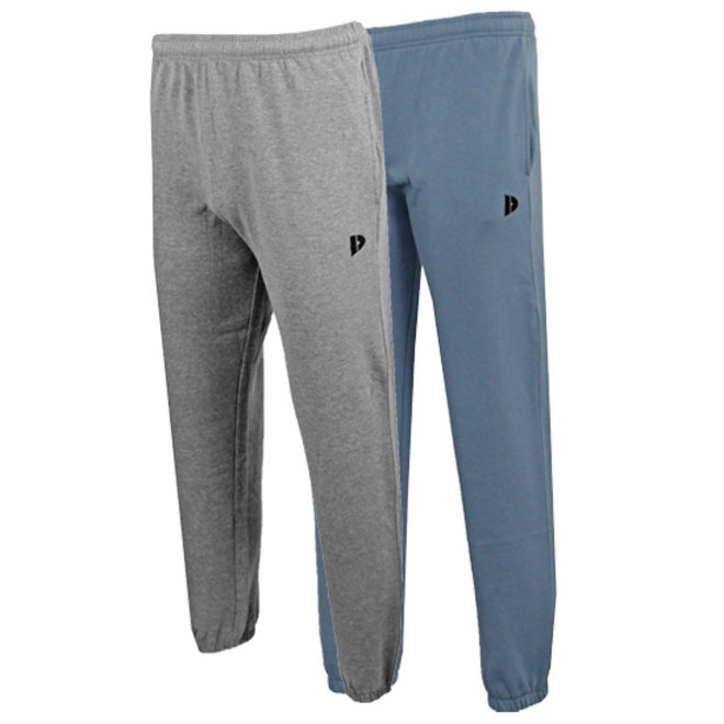 Donnay Heren - 2-Pack - Joggingbroek Alec - Zilvergrijs & Blauwgrijs