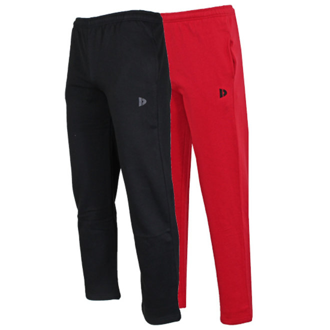 Donnay Heren - 2-Pack - Joggingbroek Wess - Zwart & Donkerrood