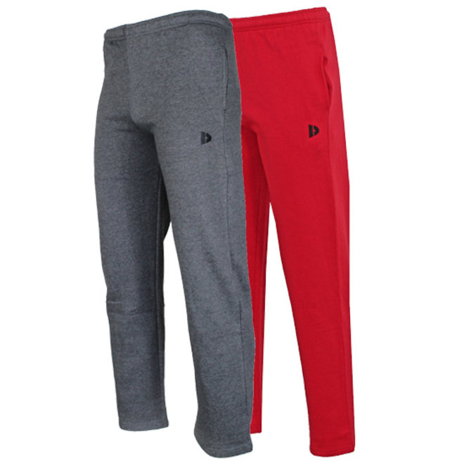 Donnay Heren - 2-Pack - Joggingbroek Wess - Donkergrijs & Donkerrood