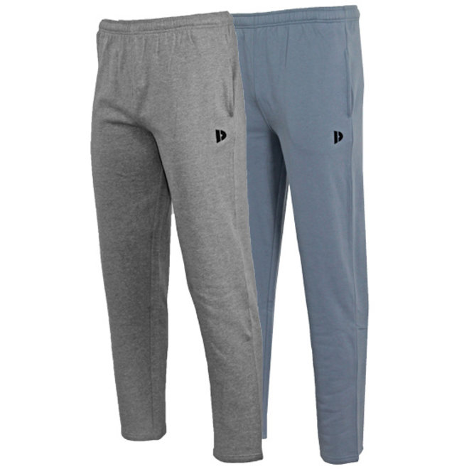 Donnay Heren - 2-Pack - Joggingbroek Wess - Zilvergrijs & Blauwgrijs