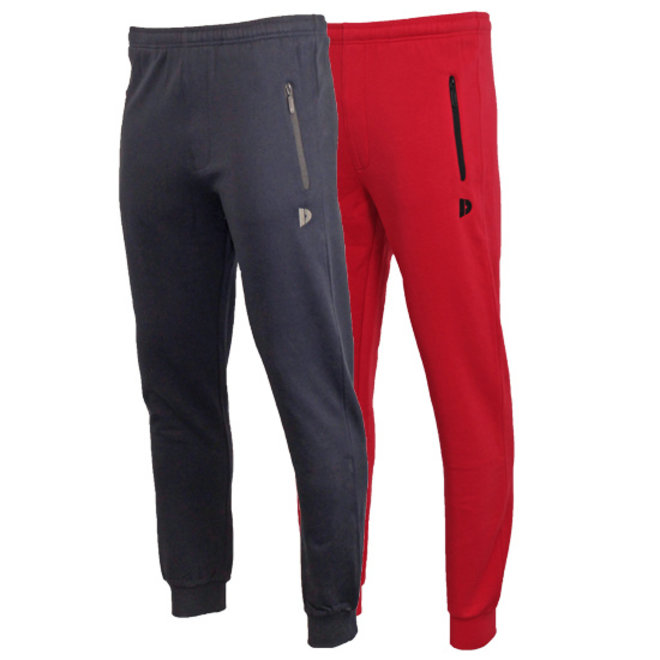 Donnay Heren - 2-Pack - Joggingbroek Jack - Navy & Donkerrood