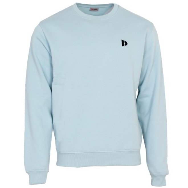 Donnay Heren - 2-Pack - Fleece Crew Sweater Dean - Zilvergrijs & Lichtblauw