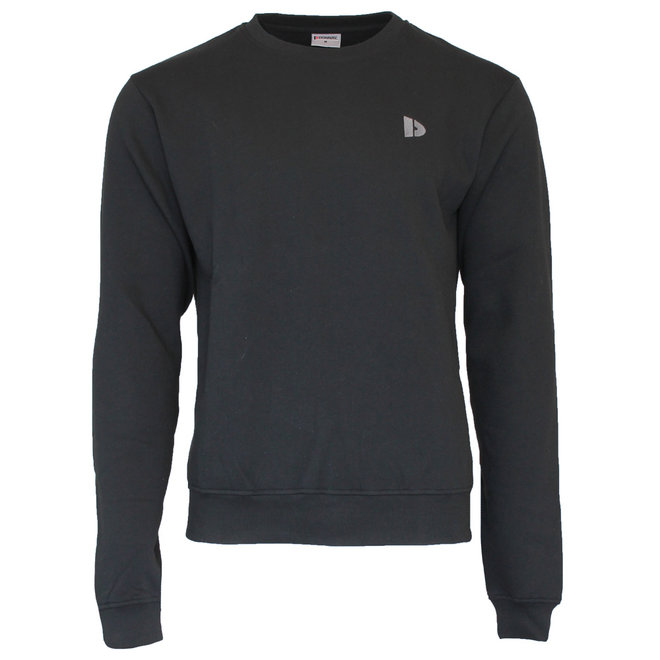 Donnay Heren - 2-Pack - Fleece Crew Sweater Dean - Zwart & Lichtblauw