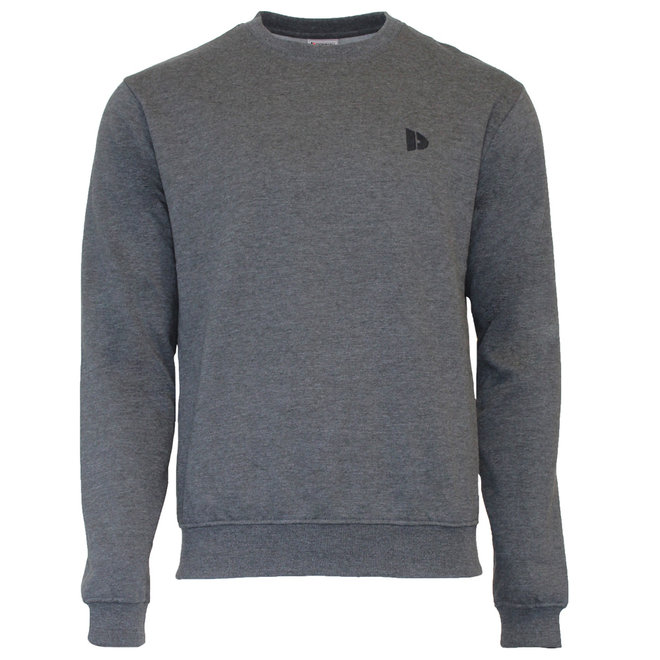 Donnay Heren - 2-Pack - Fleece Crew Sweater Dean - Donkergrijs & Lichtgroen