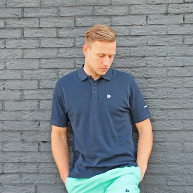 Donnay Heren - 3-Pack - Polo shirt Noah - Navy / Zwart / Saliegroen
