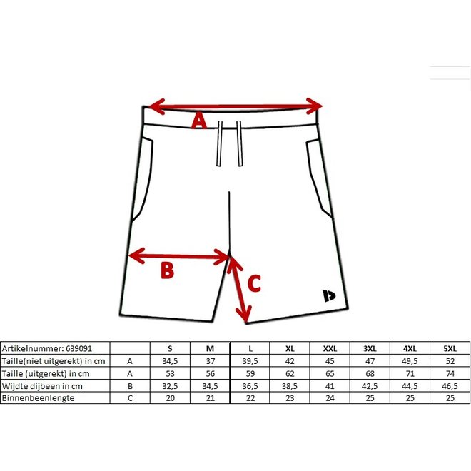 Donnay Heren - Korte sportbroek Ian - Sea Breeze