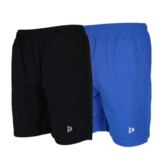 Donnay Heren - 2-Pack - Korte sportbroek Ian - Zwart & Cobalt