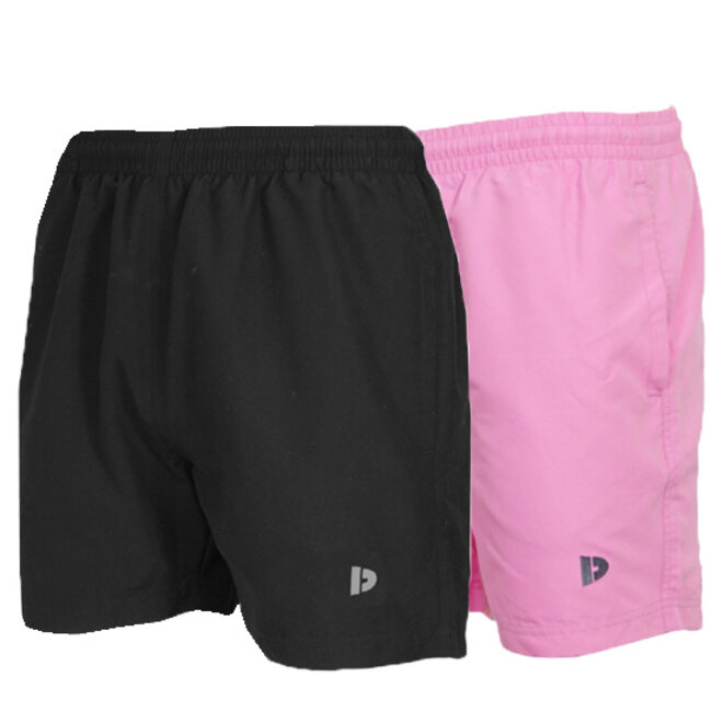 Donnay Heren - 2-Pack - Kort Sport/zwemshort Toon - Zwart & Roze