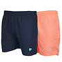 Donnay Heren - 2-Pack - Kort Sport/zwemshort Toon - Navy & Zalm Oranje