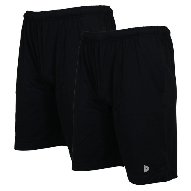 Donnay Heren - 2-Pack - Korte joggingbroek Roy - Zwart