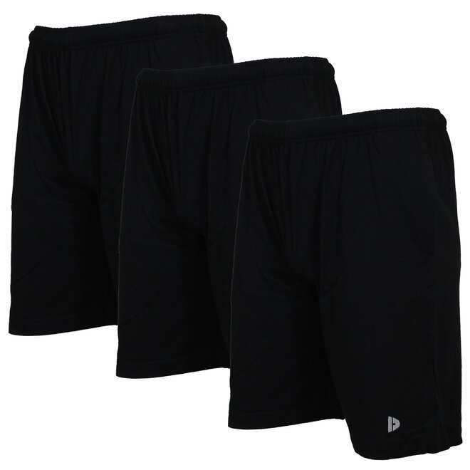 Donnay Heren - 2-Pack - Korte joggingbroek Roy - Zwart