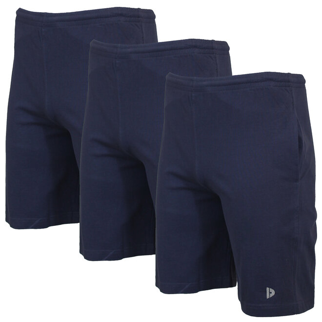 Donnay Heren - 3-Pack - Korte joggingbroek Roy - Navy