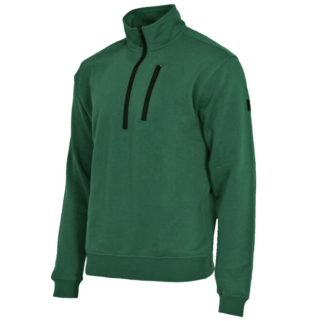 Donnay Heren - Sweater met 1/4 rits Thijs - Bosgroen