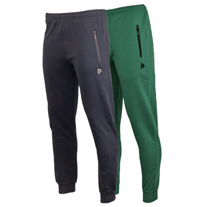 Donnay Heren - 2-Pack - Joggingbroek Jack - Navy & Bosgroen