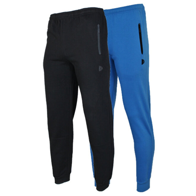 Donnay Heren - 2-Pack - Joggingbroek Jack - Zwart & True Blue