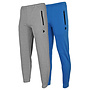 Donnay Heren - 2-Pack - Joggingbroek Jack - Zilvergrijs & True Blue