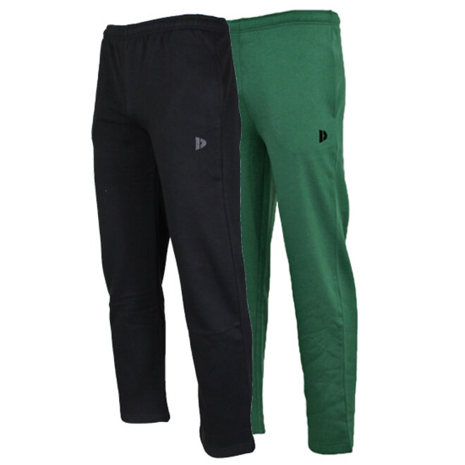 Donnay Heren - 2-Pack - Joggingbroek Wess - Zwart  & Bosgroen