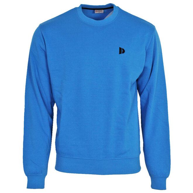 Donnay Heren - 2-Pack - Fleece Crew Sweater Dean - Donkergrijs & True Blue