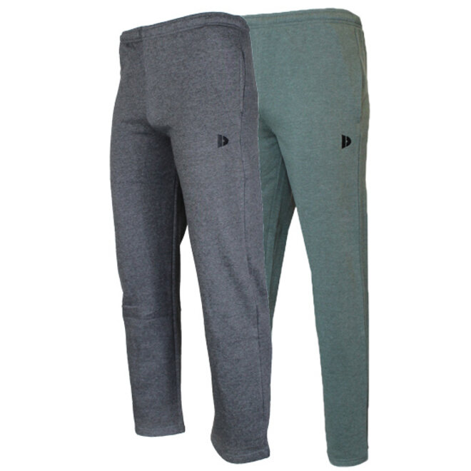 Donnay Heren - 2-Pack - Joggingbroek Wess - Donkergrijs & Legergroen