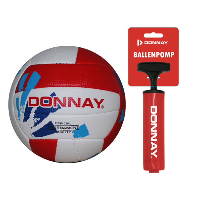 Donnay Beach volleybal - Wit/Rood + Ballenpomp