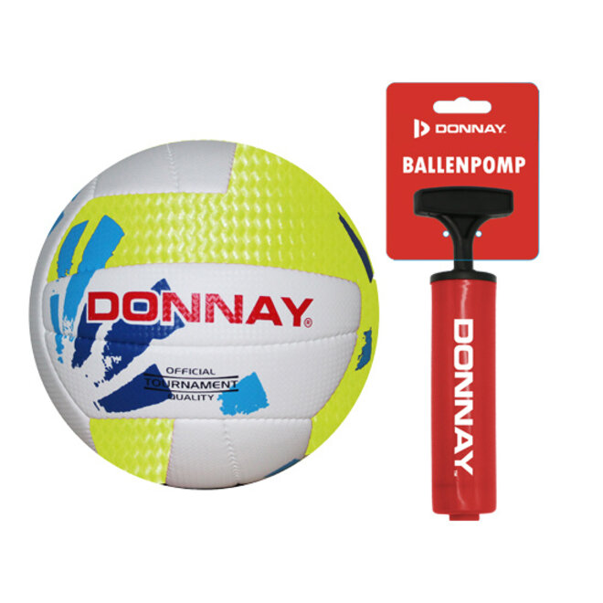 Donnay Beach volleybal - Wit/Lime + Ballenpomp