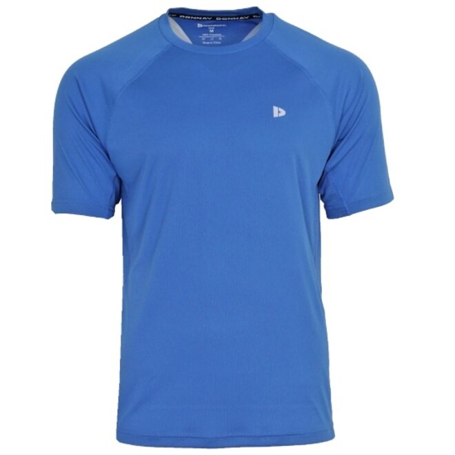 Donnay Heren - 2-Pack - Sport T-shirt André - Zwart & True Blue