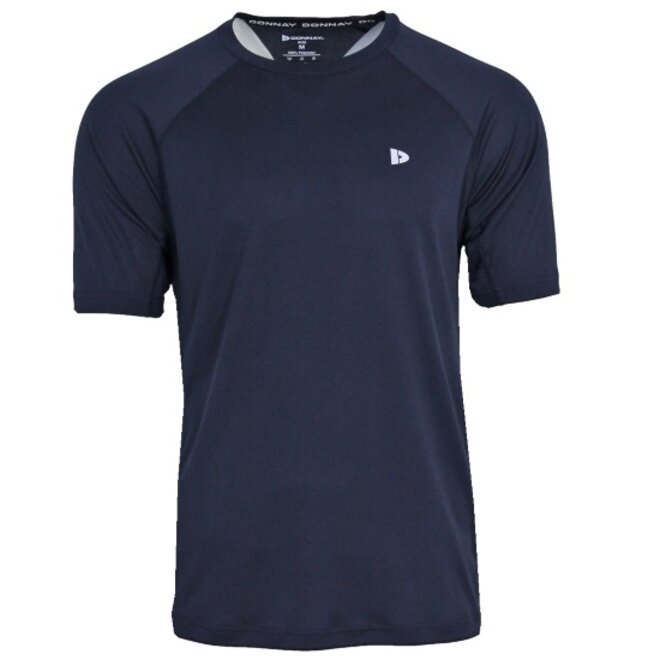 Donnay Heren - 2-Pack - Sport T-shirt André - Navy & True Blue