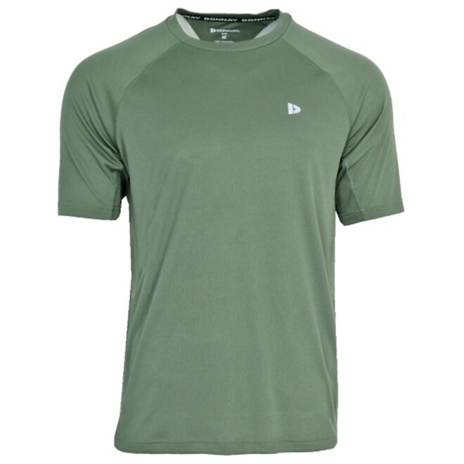 Donnay Heren - 2-Pack - Sport T-shirt André - Zwart & Jungle Green
