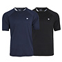 Donnay Heren - 2-Pack - Sport T-shirt André - Navy & Zwart